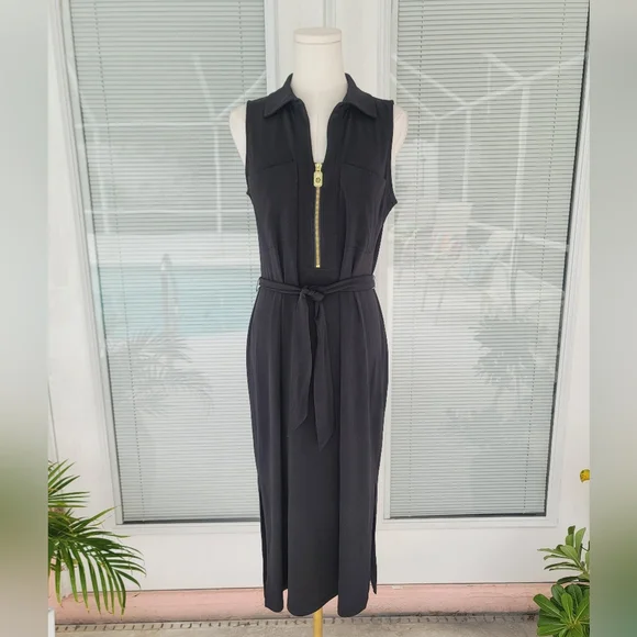 Michael Kors Stretch Sleveless Black Dress - Picture 1 of 9